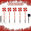 Axyaa Solar Christmas Tree Candy Ground Lights: Holiday Lawn Decor, Ambiance Lighting