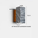 Nordic Modern LED Wall Lamp Sconce Marble Stone Wood Canopy Vanity Light by Axyaa