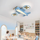 Axyaa Blue Airplane LED Ceiling Light - Modern Nordic Kids Room Decor