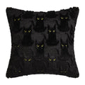 Axyaa Black Plush Pillowcase: Halloween Festival Sofa Throw Pillow Cover