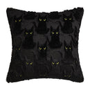 Axyaa Black Plush Pillowcase: Halloween Festival Sofa Throw Pillow Cover