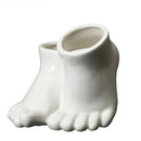 Axyaa Creative Feet Shape Ceramic Vase Home Office Decor Craft