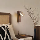 Axyaa Rotatable Japanese Cave Stone Wall Lamp Warm Light Solid Wood Fixture