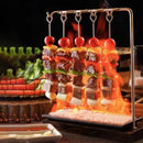 Axya Stainless Steel BBQ Skewers & Plates Set for Creative Restaurant Dining