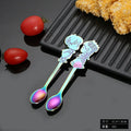 Axyaa Stainless Steel Cartoon Couple Coffee Spoon Set