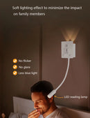 Axyaa Rotatable LED Wall Sconce Lamp with USB Port, Modern Simple Design