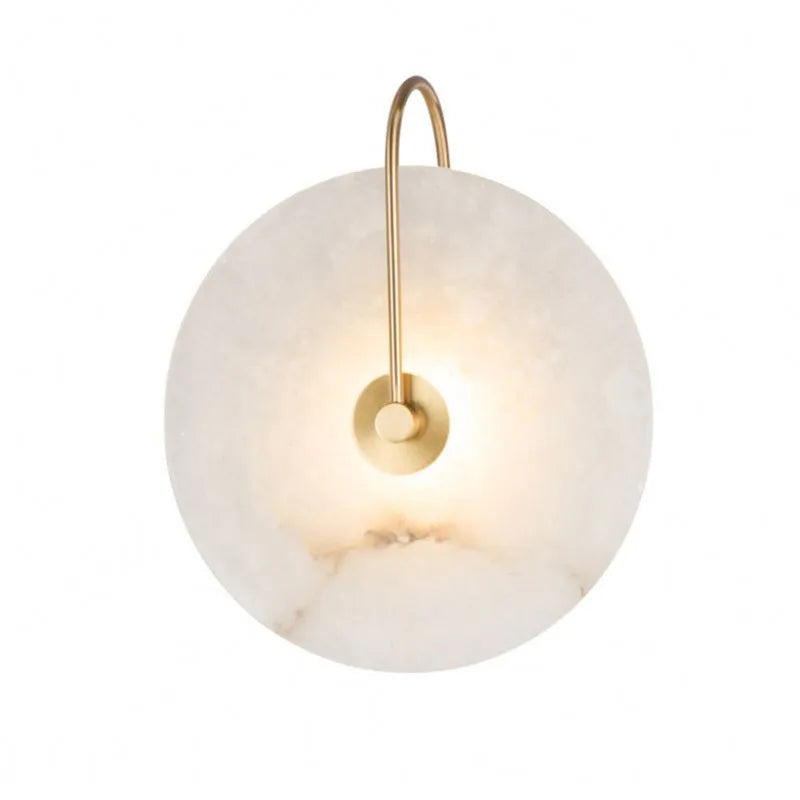 Axyaa Circle Wall Light: Modern Art Stone LED Wall Lamp for Indoor Bedroom, Living Room, Hotel