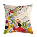 Axyaa Strawberry Kiwi Pattern Linen Pillowcase 45X45CM