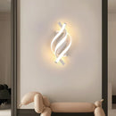 Axyaa Curved Spiral LED Wall Lamp for Bedroom Corridor Living Room Lighting