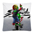 Axyaa Stunt Motorcycle Cartoon Soft Plush Cushion Cover Pillow Case