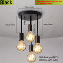 Axyaa Black Modern 4-E27 Base Ceiling Light for Bedroom, Kitchen, Hallway - Bulbs Not Included