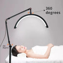 Axyaa 20W LED Half Moon Ring Floor Lamp for Beauty & Skincare