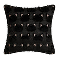 Axyaa Black Plush Pillowcase: Halloween Festival Sofa Throw Pillow Cover