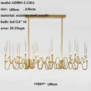 Axyaa Luxe Crystal Chandelier: Elegant Nordic Office & Living Room Pendant Lamp