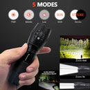 Axya Tactical Flashlight: High Lumen 5 Modes Zoomable Torch for Camping & Emergency