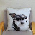 Axyaa Cute Schnauzer Print Pillowcase Cover