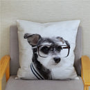 Axyaa Cute Schnauzer Print Pillowcase Cover