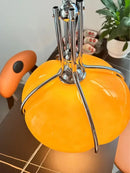 Axyaa Retro Orange Glass Pumpkin Pendant Light for Atmospheric Decor in Living Spaces