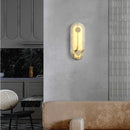 Axyaa All Copper Wall Lamp Marble LED Wall Lamp for Bedroom Corridor Living Room