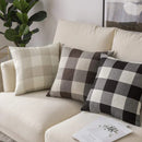 Axyaa Classic Retro Red/Black Plaid Teddy Pillow Cover 45x45cm