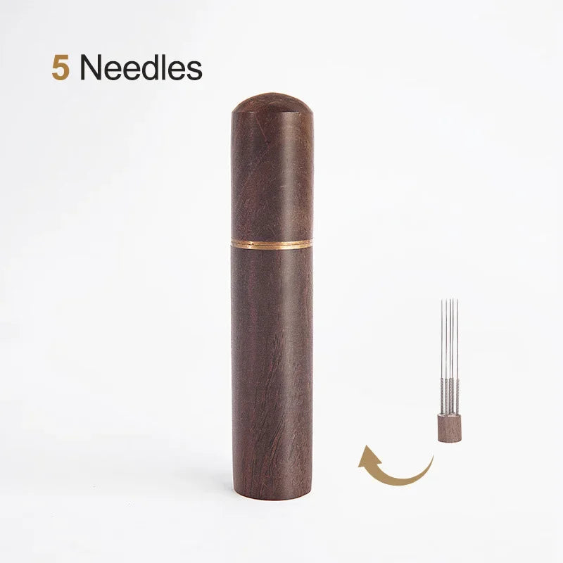 Axyaa Stainless Steel Espresso Stirrer Wood Handle Barista Tool