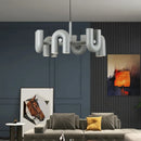 Axyaa Nordic LED U-shaped Chandelier for Living Room, Bedroom, Children's Room - Wall Light