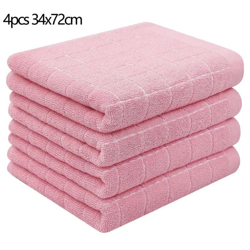 Axyaa Super Absorbent Cotton Kitchen Towel Set for Home Cleaning and Drying