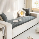 Axyaa Plush Fur Sofa Cushion: Modern Home Decor, Fluffy & Anti-Slip Seat Protection