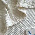 Axyaa Quilted Cotton Sand Washed Bed Cover - Cream Padded Sheets