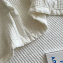 Axyaa Quilted Cotton Sand Washed Bed Cover - Cream Padded Sheets