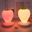 Axyaa LED Strawberry Night Lamp Silicon Touch-Sensor Nightlight for Kids Bedroom