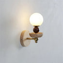 Axyaa Iron Art Wood Wall Light with G9 Bulbs: Nordic Bedroom Decor Lighting