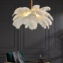 Axyaa Nordic Feather Chandelier LED Pendant Lamp for Romantic Home Decor