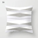 Axyaa Grey Family Pillowcase Square Cushion Cover for Home Office