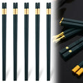 Axyaa Green Alloy Chopsticks Set - Non-Slip Reusable Japanese Chinese Sushi Sticks