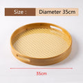 Axyaa Bamboo Cotton Tray: Portable Tea Set for Home, Hotel and Restaurant