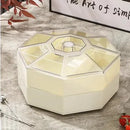 Axyaa Octagonal Dried Fruit Plate Double Layer Candy Box Snack Storage
