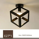 Axyaa Black Metal Ceiling Lights for Interior Decor - Retro E27 Design
