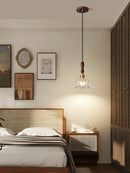 Axyaa Glass LED Pendant Light: Stylish Interior Lighting Chandelier for Bedroom, Dining Room, Study Room