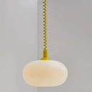 Axyaa White Glass LED Pendant Chandelier for Bedroom, Bar, Restaurant