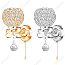 Axyaa Crystal Wall Sconce: Elegant Bedroom Bedside Lamp E27 EU Style Home Lighting