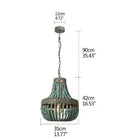 Axyaa Wooden Bead LED Chandelier for Home and Hotel Lighting