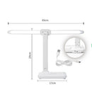 Axyaa LED Desk Lamp: Stepless Dimming, Multi-function Night Light, White Light