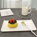 Axyaa Rectangular Flat Cake Pastry Tray Nordic Strip Plate Sushi Bread Plate