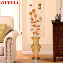 Axyaa Nordic Golden Flower Floor Lamp for Modern Art Decor in Living Room