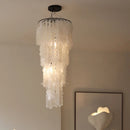Crystal Chandelier Stair Pendant Lamp Living Room Interior Lighting by Axyaa