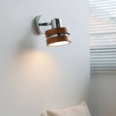 Axyaa Iron Wood LED Wall Light with Pull Chain Switch