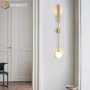 Axyaa Gold LED Single Head Wall Lamp for Modern Living Room or Bedroom