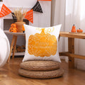 Embroidered Pumpkin Halloween Pillowcase by Axyaa - Cotton Throw Cushion Cover