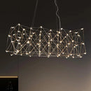 Axyaa Luxury Gold/Silver Starry Chandelier for Living, Bedroom, Dining Room